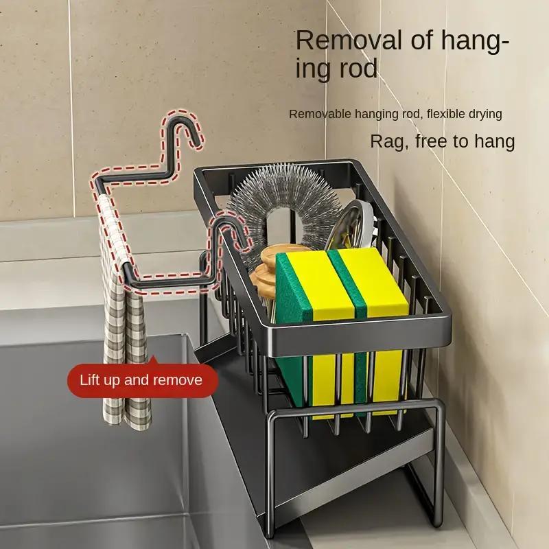 🛒Stainless Steel Kitchen Sink Storage Rack