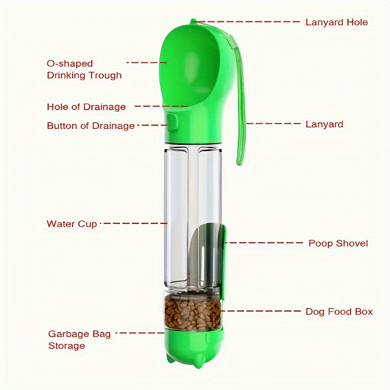 Water Bottle Feeder Bowl Garbage Bag Storage Portable