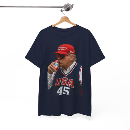 Morant American Retro Printing Round Neck Short Sleeve High Street Tide Brand Pure Cotton T-shirt Men's and Women's Streetwear