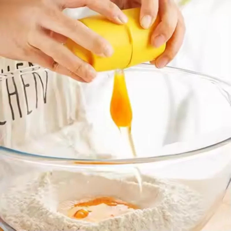 Manual Steel Egg Cracker Beater Plastic Opener and Separator Breaking Raw Egg Shells Kitchen Gadgets for Home Use