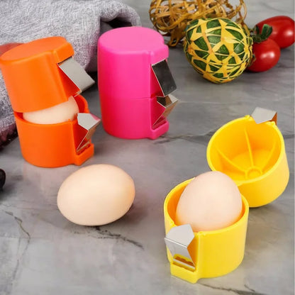 Manual Steel Egg Cracker Beater Plastic Opener and Separator Breaking Raw Egg Shells Kitchen Gadgets for Home Use