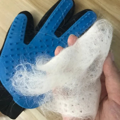 Pet grooming rubber massage gloves cat comb