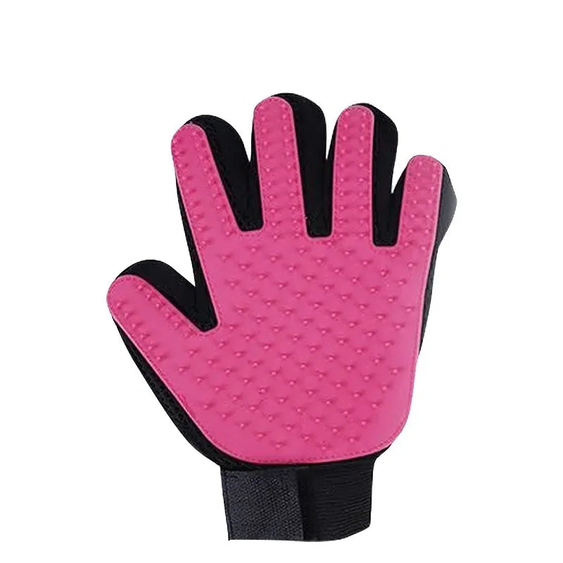 Pet grooming rubber massage gloves cat comb