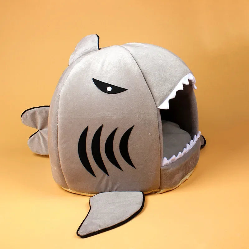 Shark Cat House Pet Soft Bed Basket Dog Cushion Cute Katten Tent Small Medium Puppy Sleeping Bed Warm Puppy Kennel Nest Mat