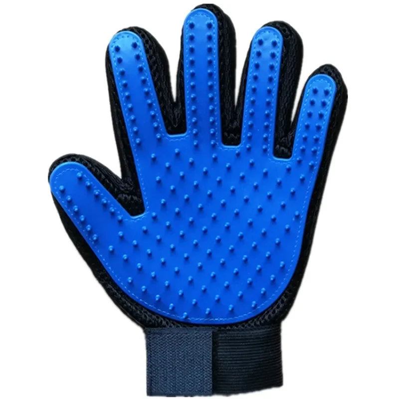 Pet grooming rubber massage gloves cat comb