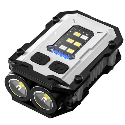 LED+COB keychain flashlight with back clip USB rechargeable portable mini flashlight