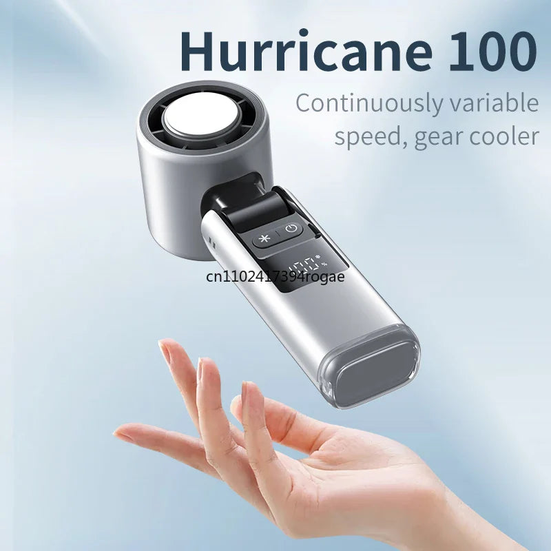 Ice cooling fan Mini folding hanging neck small fan Electric cooling fan