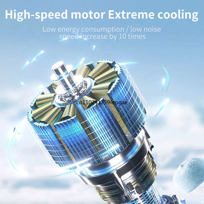 Ice cooling fan Mini folding hanging neck small fan Electric cooling fan