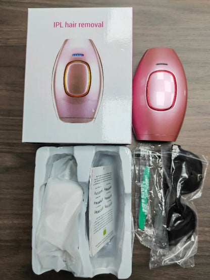 Painless IPL Laser Hair Removal Handset for Face & Body - Permanent Hair Remover with Strong Pulse Light for Skin Rejuvenation