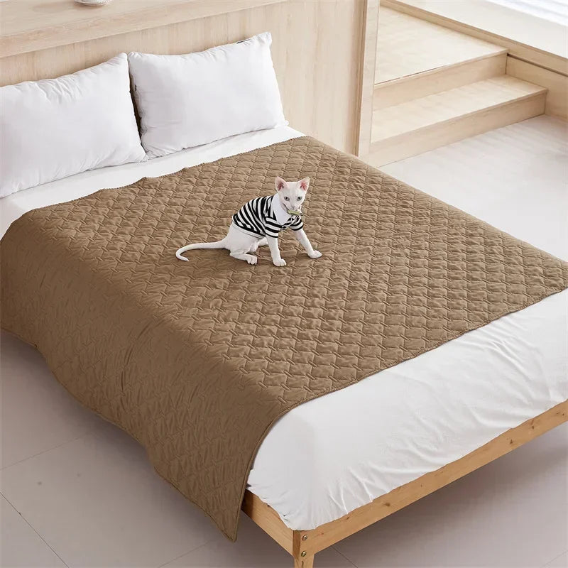 Waterproof Mattress Protector for Kids & Pets - King Size Urine Proof Bed Cover, Reusable Washable & Anti-Slip Pets Bed Mat