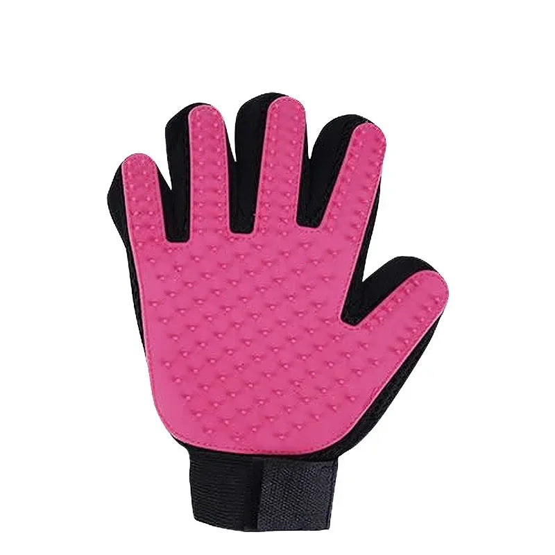 Pet grooming rubber massage gloves cat comb