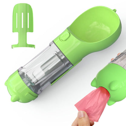 Water Bottle Feeder Bowl Garbage Bag Storage Portable