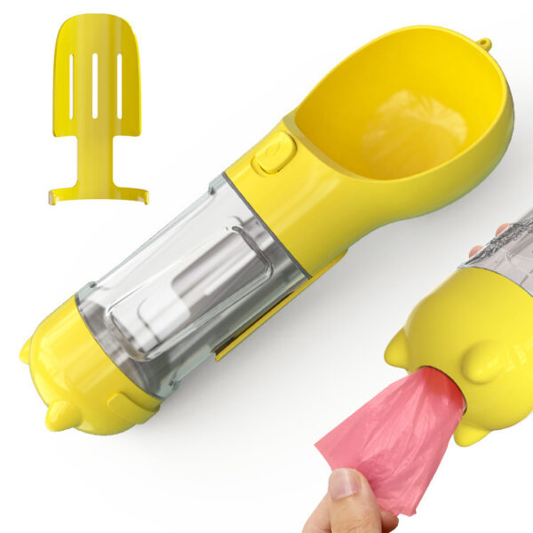 Water Bottle Feeder Bowl Garbage Bag Storage Portable